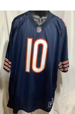 Chicago Bears NFL Pro Line Mitchell Trubisky 10 Jersey Mens 2XL Navy Blue Mesh